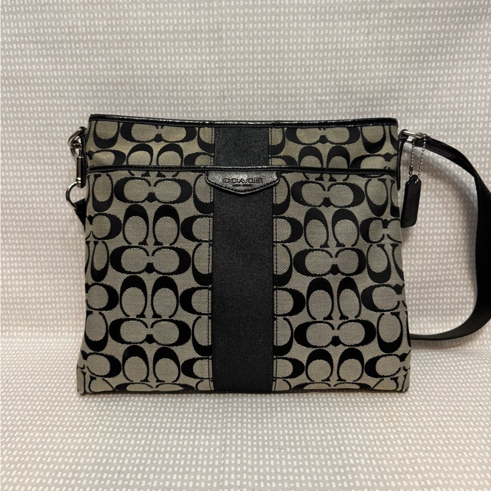 Coach Logo Woven Crossbody